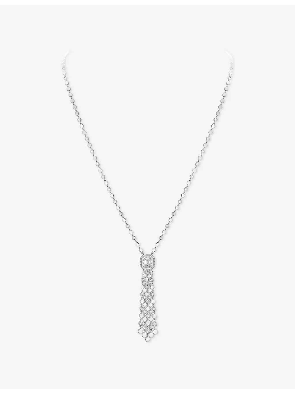Vibes Pompom 18ct White-Gold And 1.66ct Diamond Necklace - 1