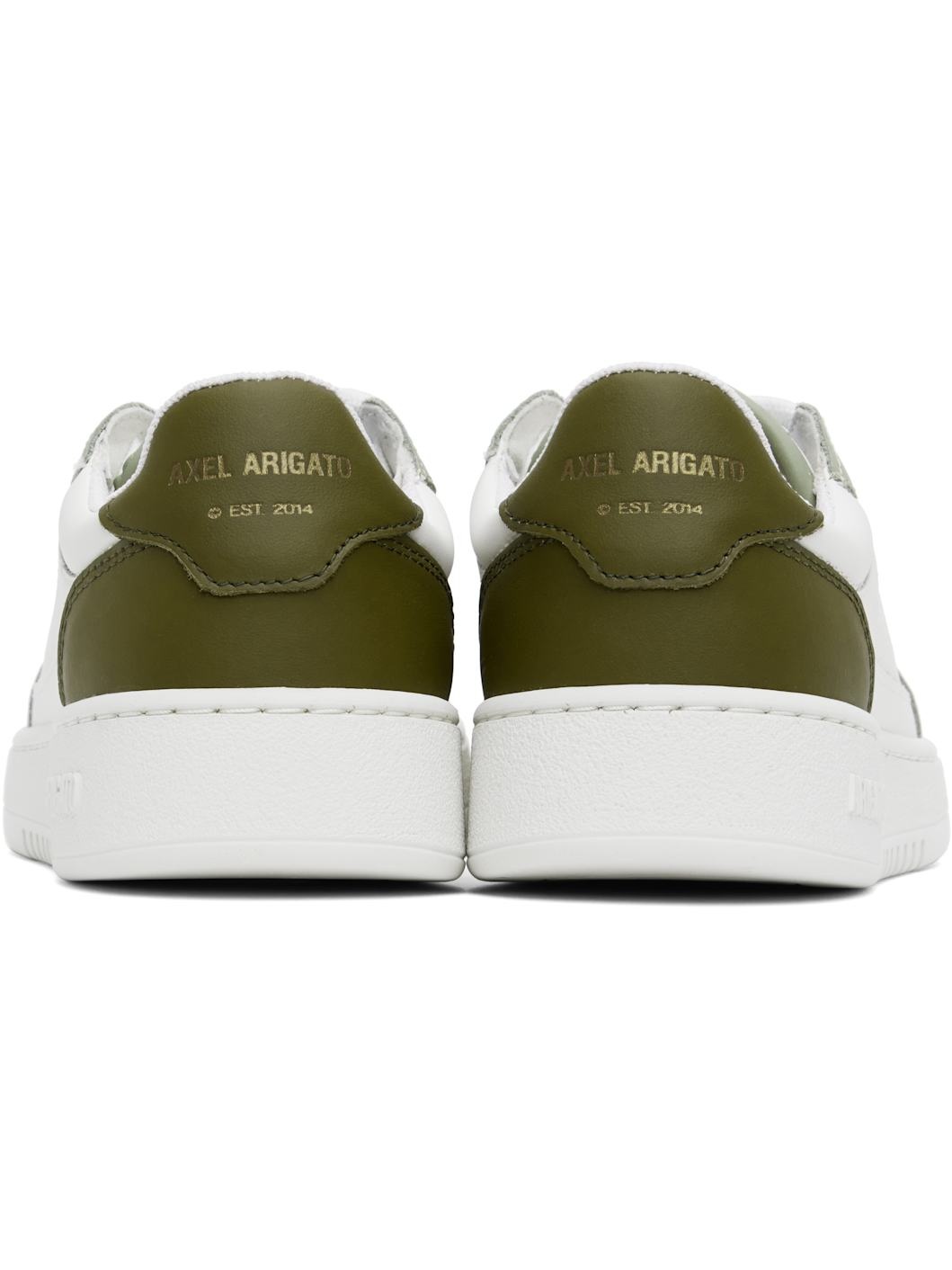 White & Green Dice Lo Sneakers - 2