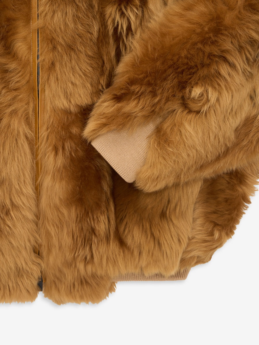 Shearling Hooded Bomber - 3
