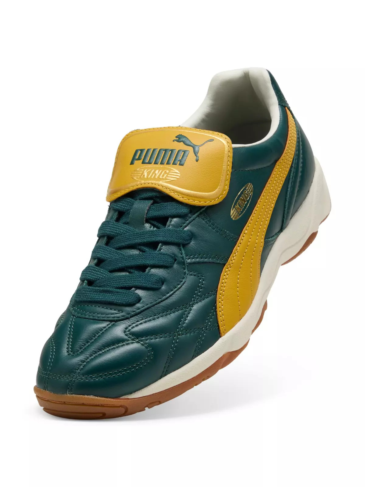 PUMA King Indoor "Green Terrain/Archive Gold" Men's Shoe - 5