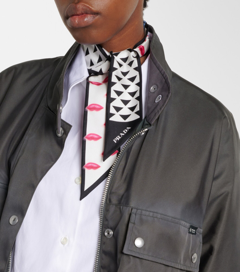 Prada Printed silk twill scarf outlook