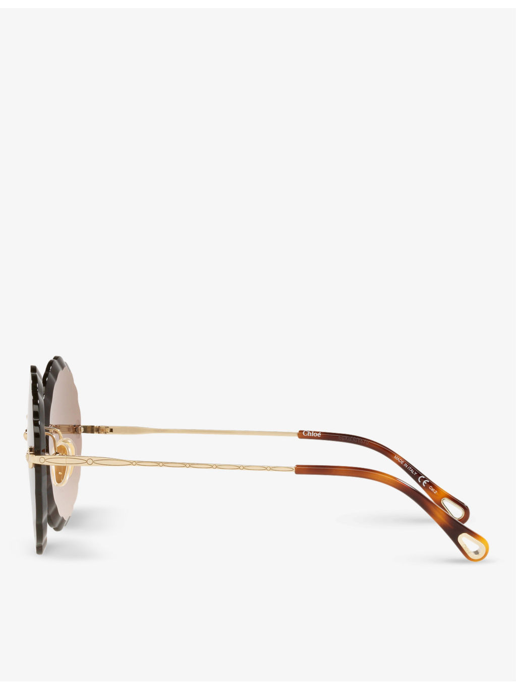 CH0047S metal scalloped round-frame sunglasses - 5