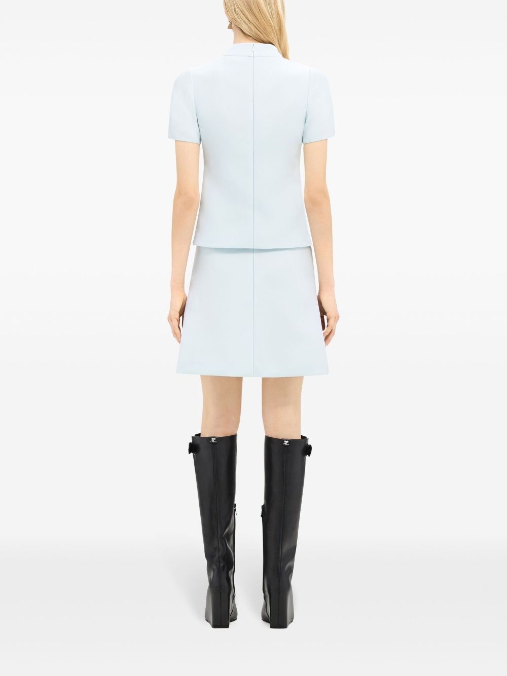 zip-detail twill miniskirt - 4