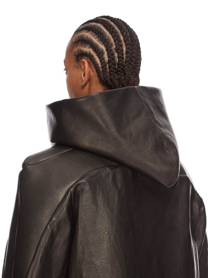 Black Hollywood Jumbo Stooges Cropped Leather Jacket 5