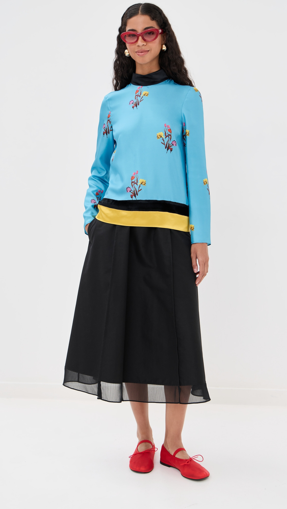 Silk Long Sleeve Top - 4