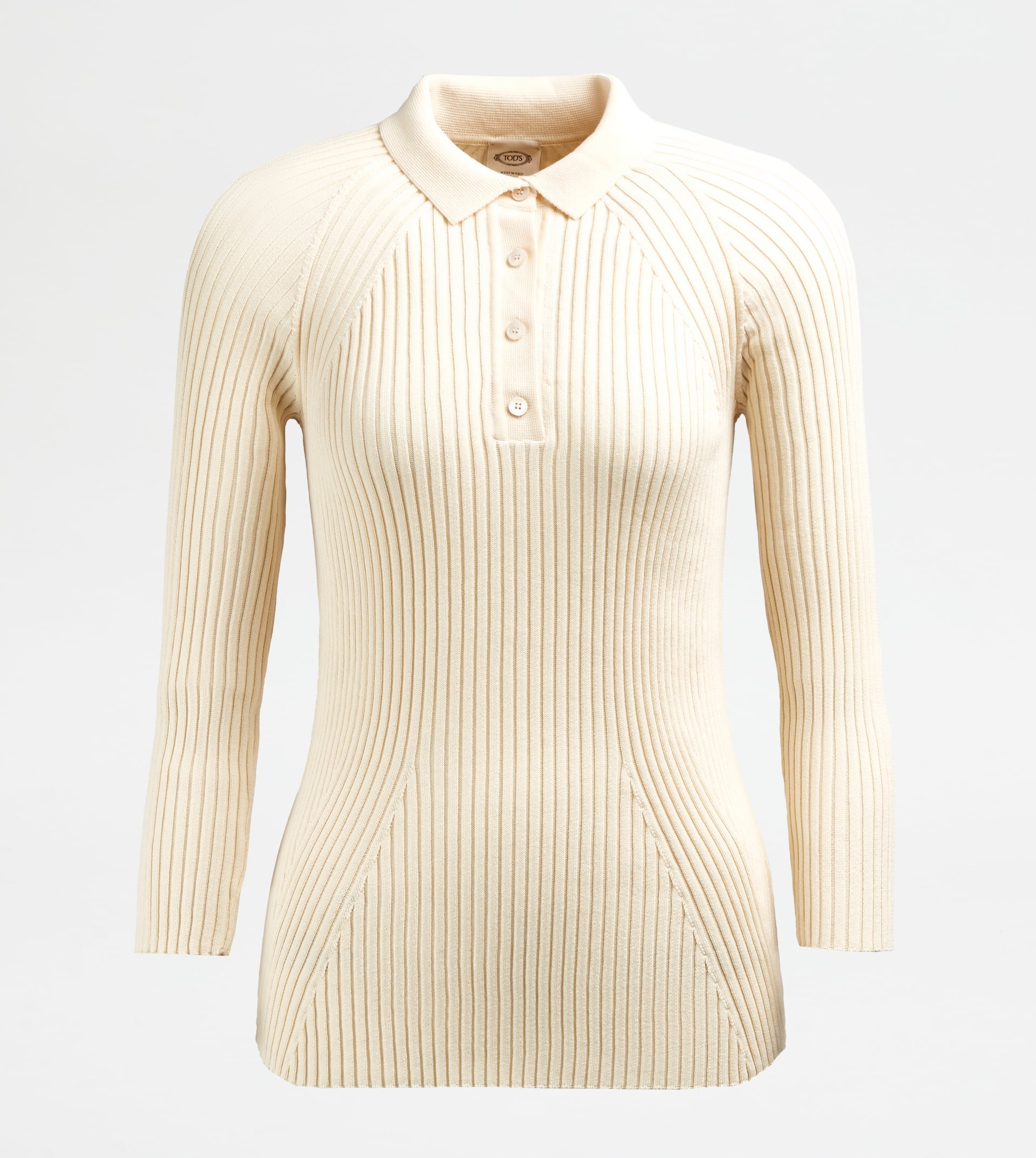 POLO SHIRT IN KNIT - WHITE - 1