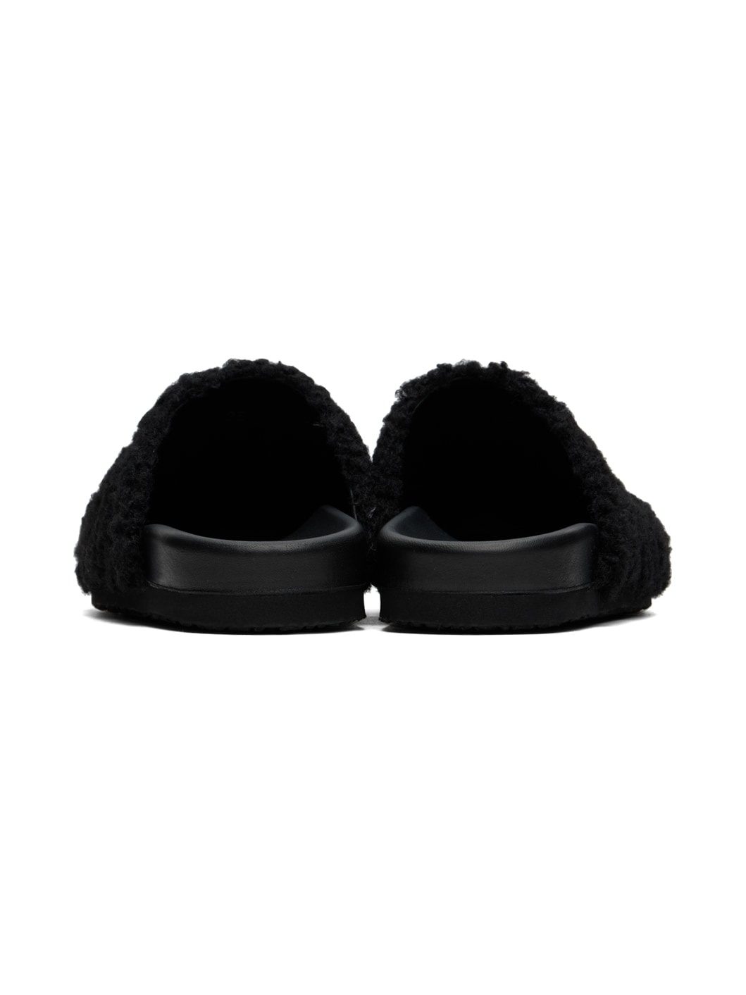 Black Shearling Slippers - 2