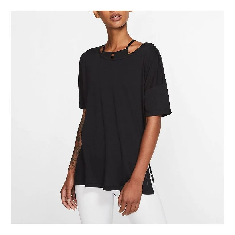 (WMNS) Nike AS W NK Dry LAYER SS Top Black CJ9327-010 - 1