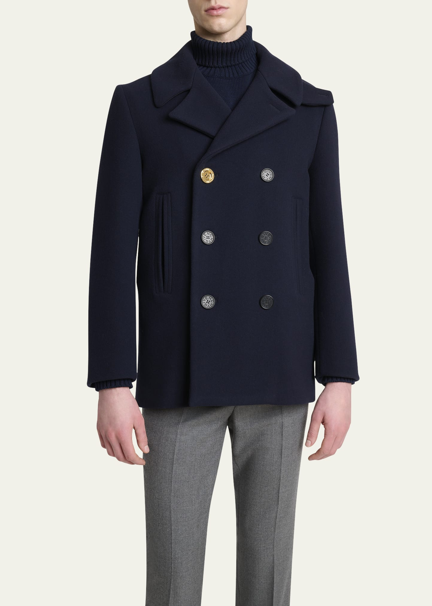 Men's Double-Face Wool Peacoat - 4