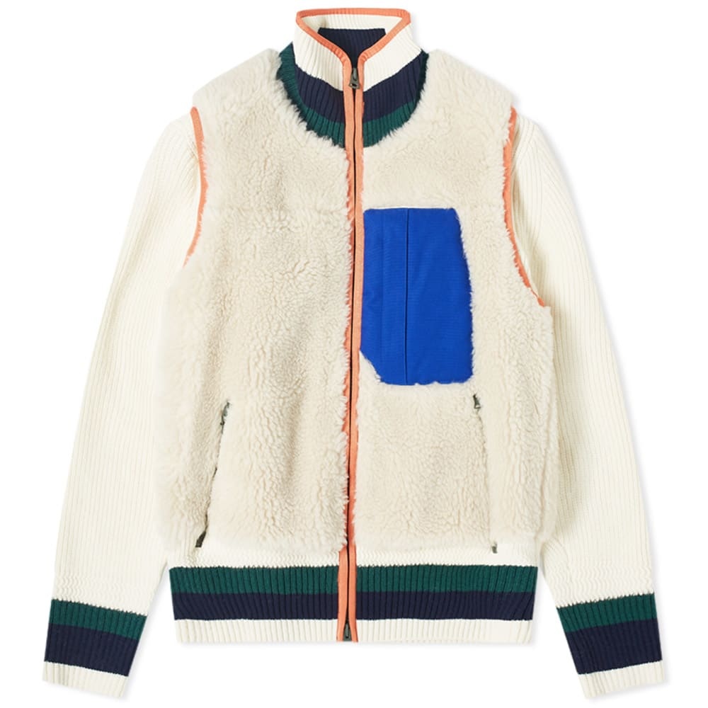 Sacai Faux Shearling Knit Jacket - 1