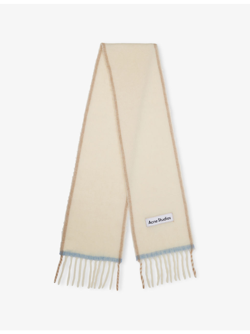 Brand-patch knitted scarf - 1
