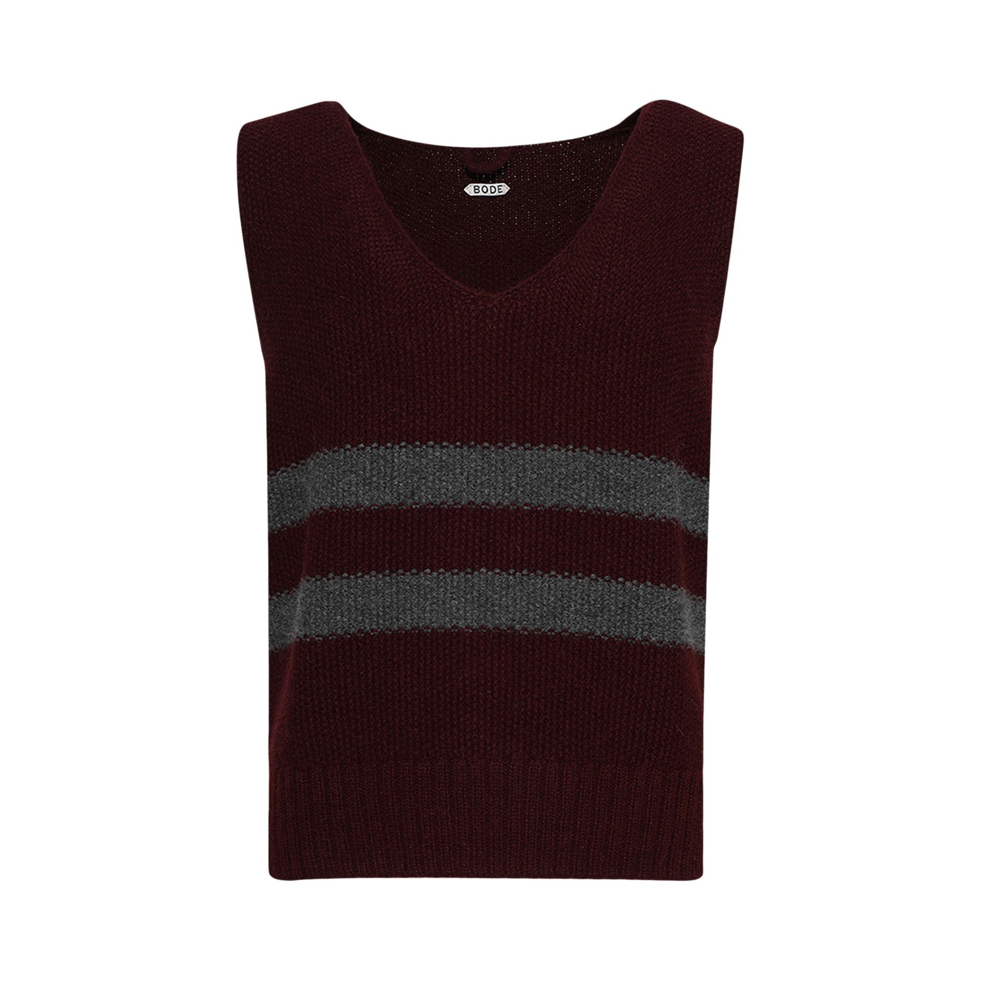 Bode Collegiate Vest 'Maron Maroon' - 1