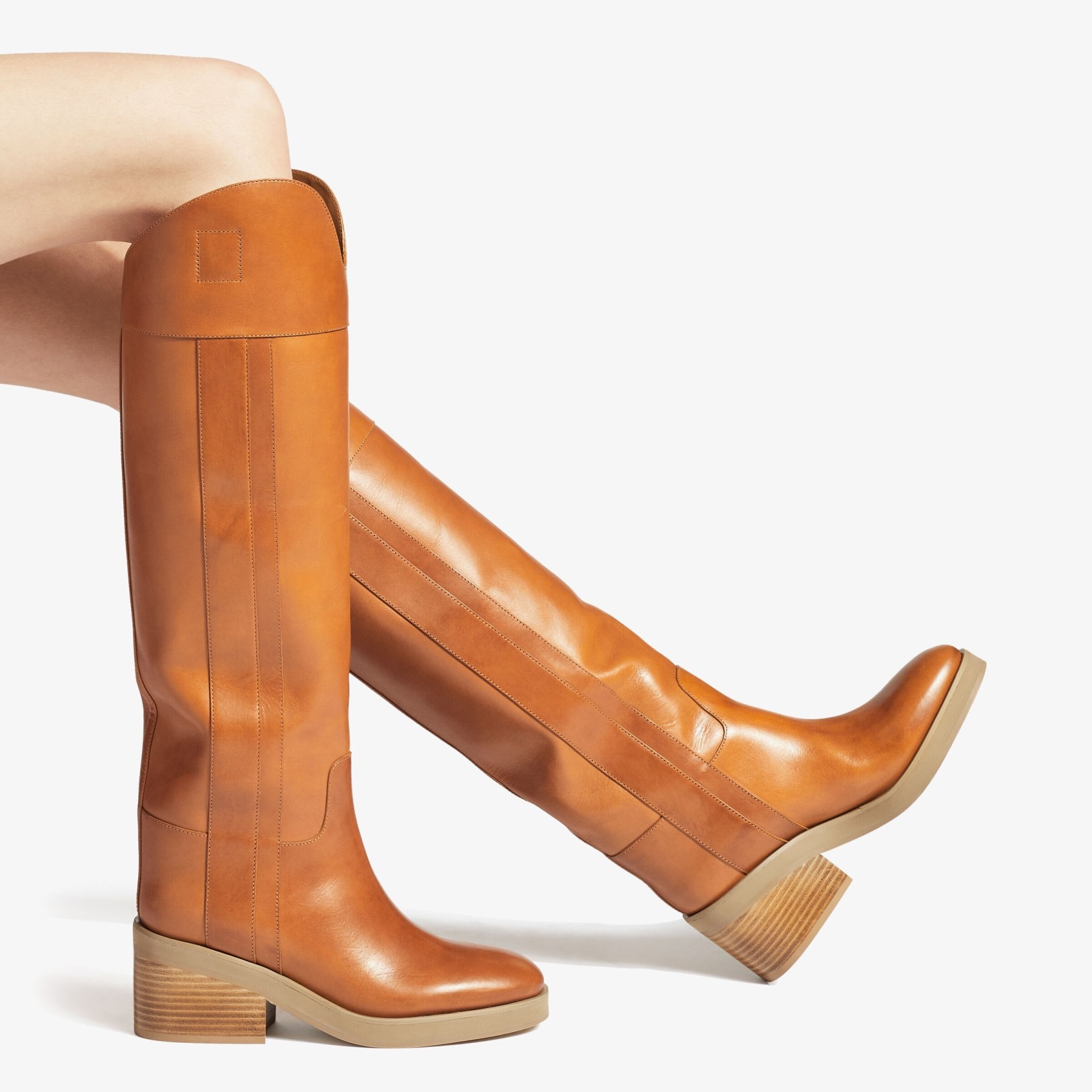 Tonya 70
Cuoio Soft Vachetta Leather Knee-High Boots - 2