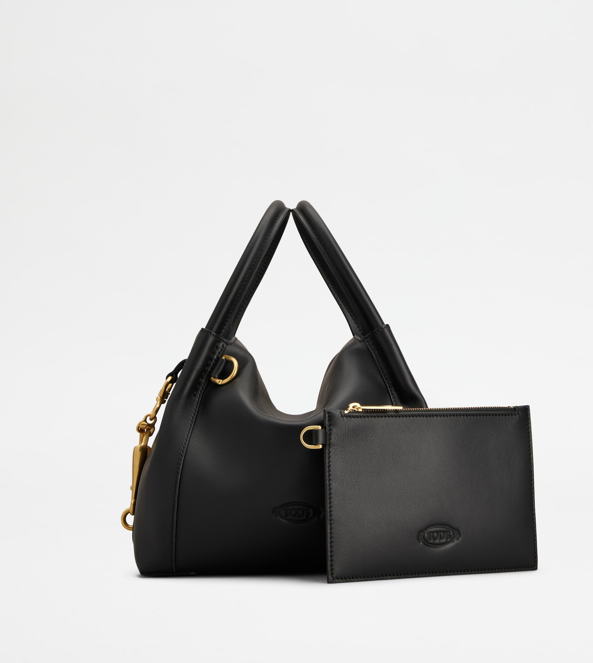 SATCHEL IN LEATHER MINI - BLACK - 2