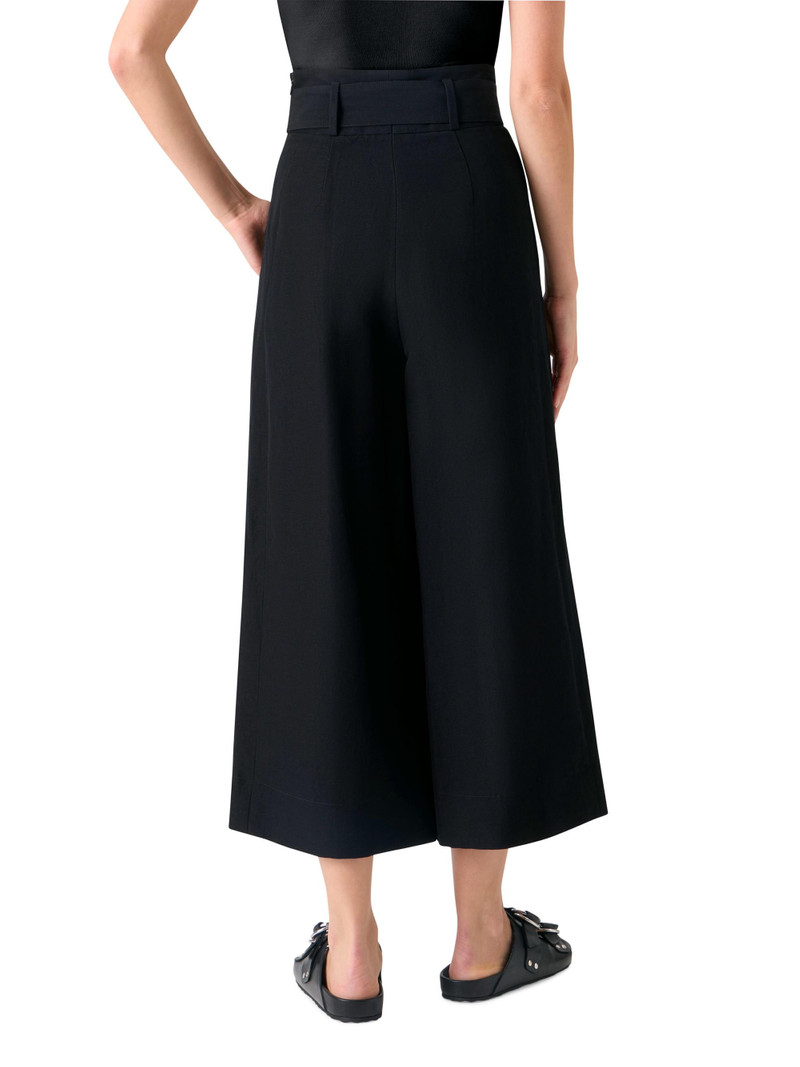 Women's Fiorella Linen-Blend High-Rise Pants - Black 4