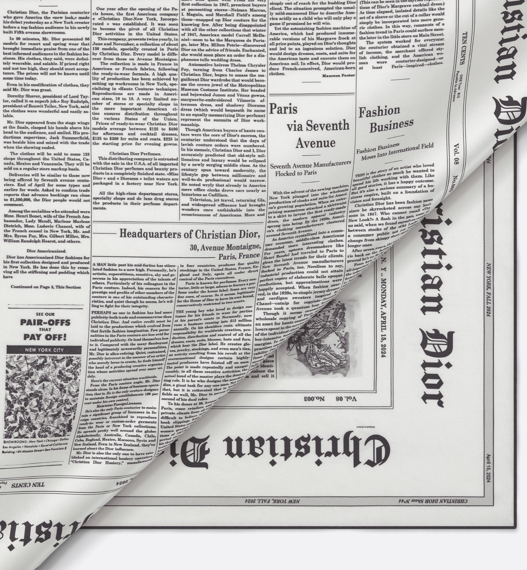 Newspaper 90 Square Scarf - 2