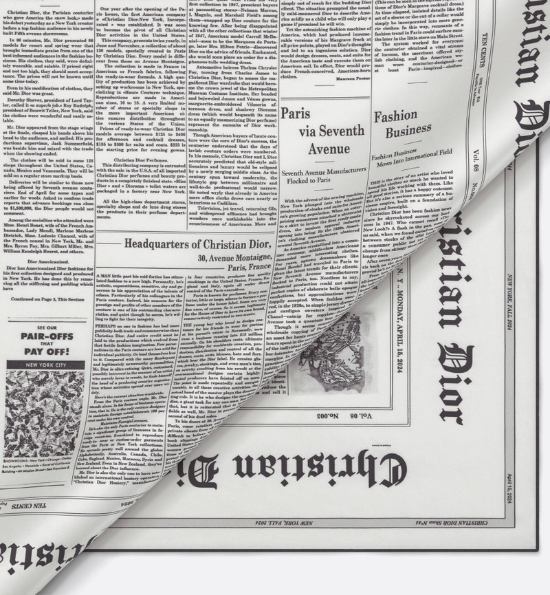 Dior Newspaper 90 Square Scarf outlook