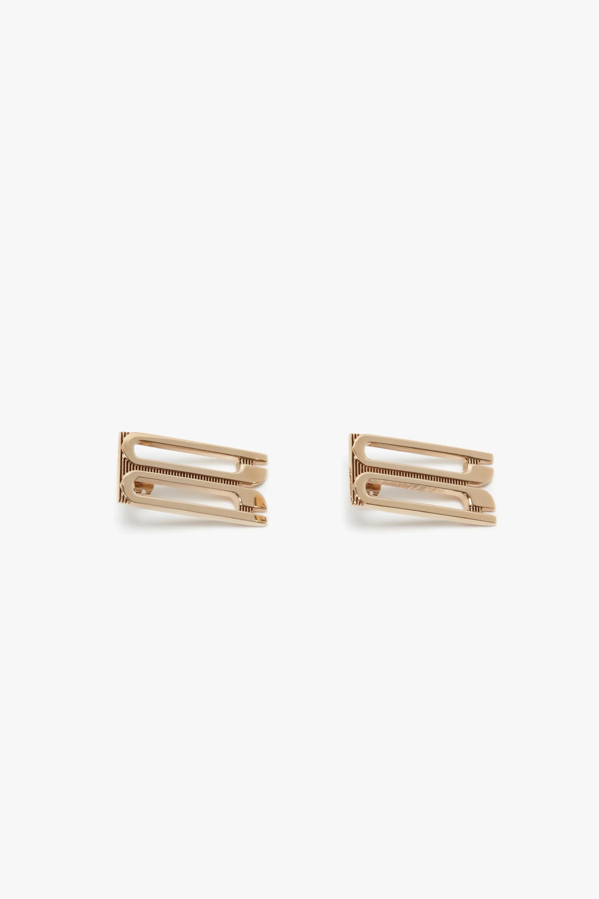 Exclusive Frame Stud Earrings In Gold - 3