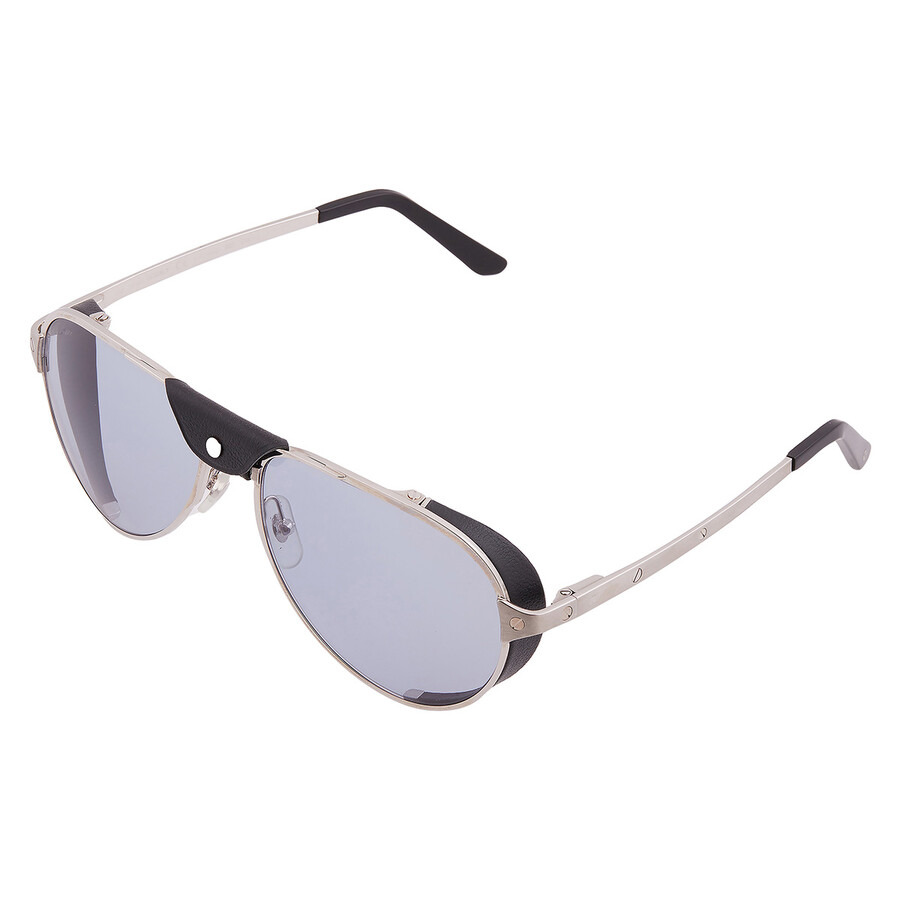 Cartier Santos de Cartier Grey Multitreatment Pilot Men's Sunglasses CT0296S 002 61 - 3