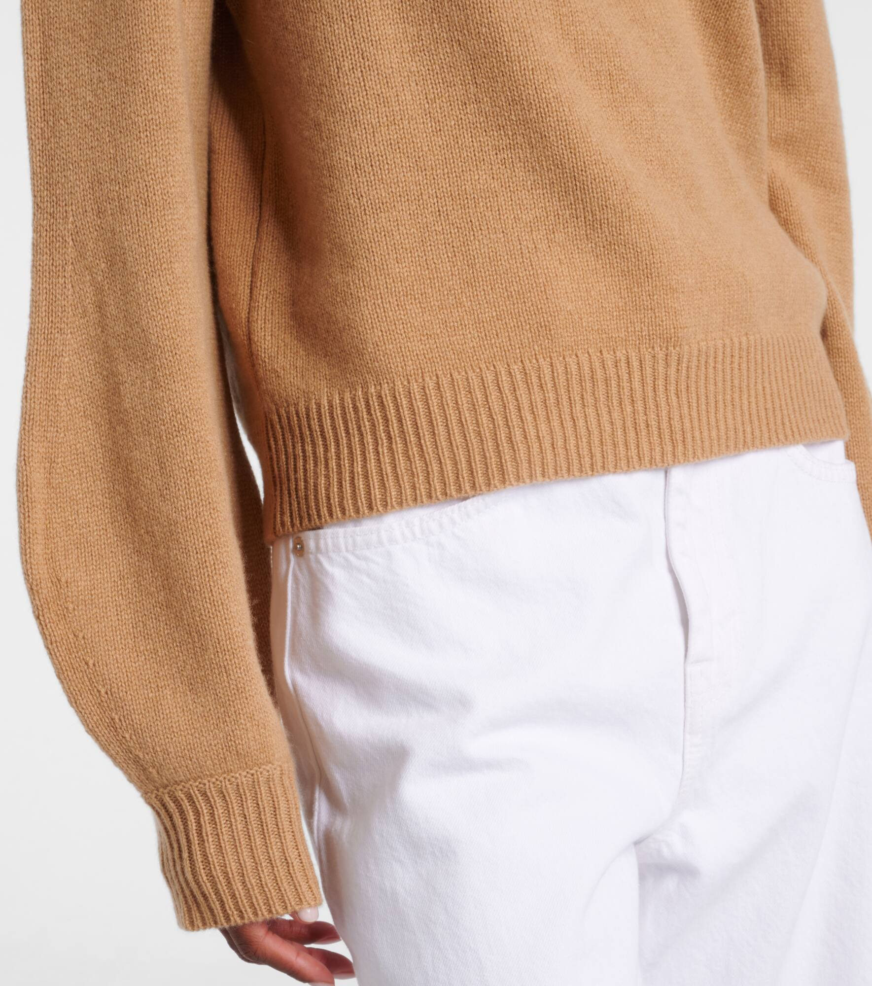 Patch-appliqué cashmere sweater - 5