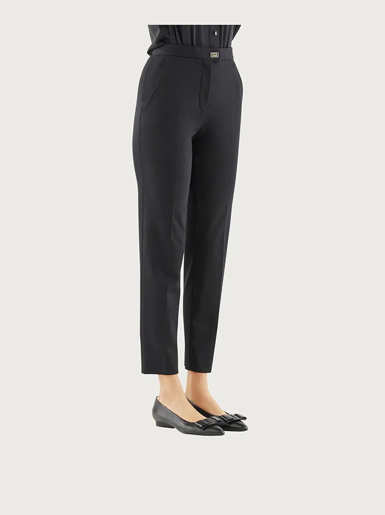 TROUSERS WITH GANCINI DETAIL - 5