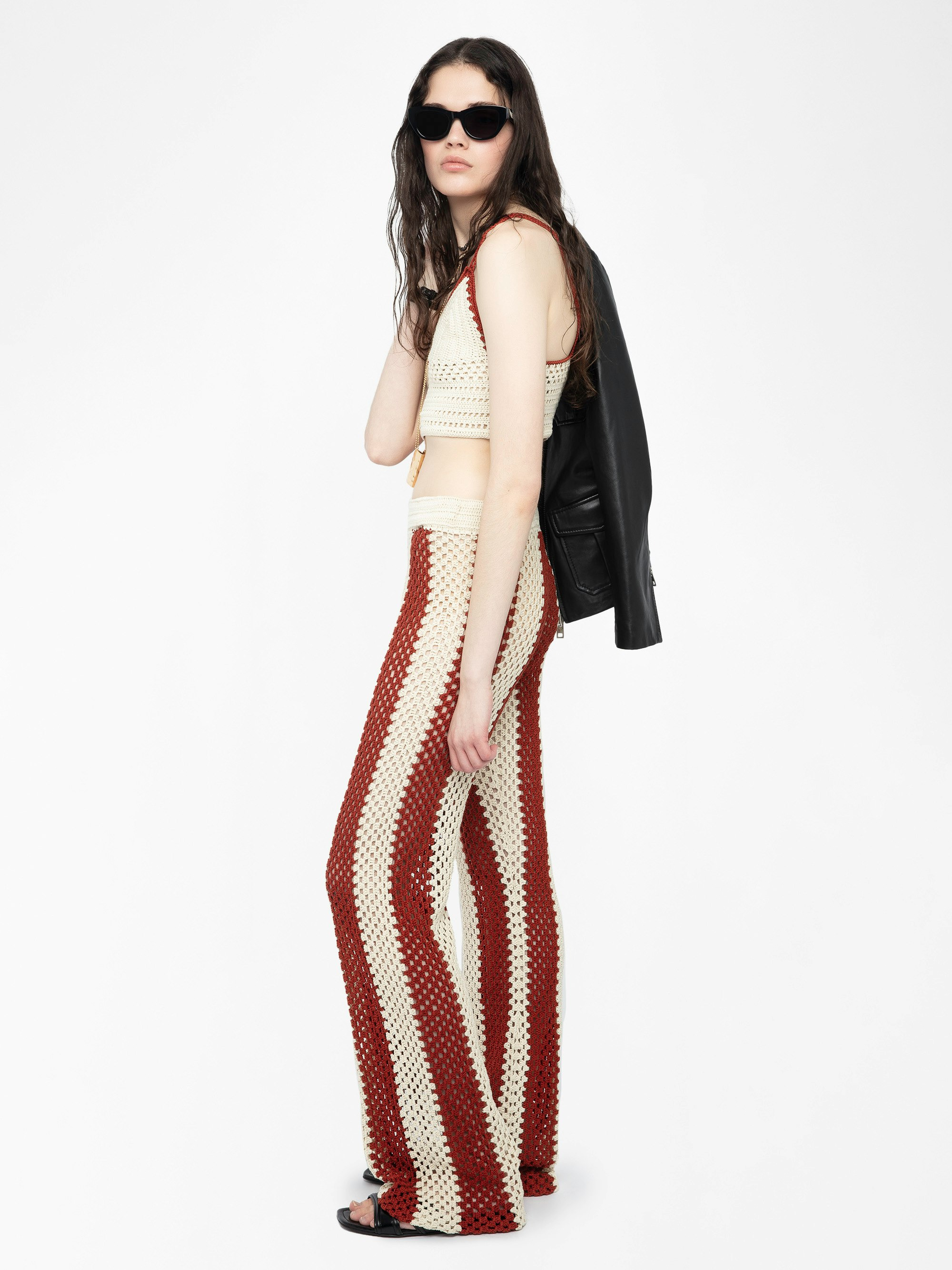 Taly Women's White Crochet Tank Top - 5
