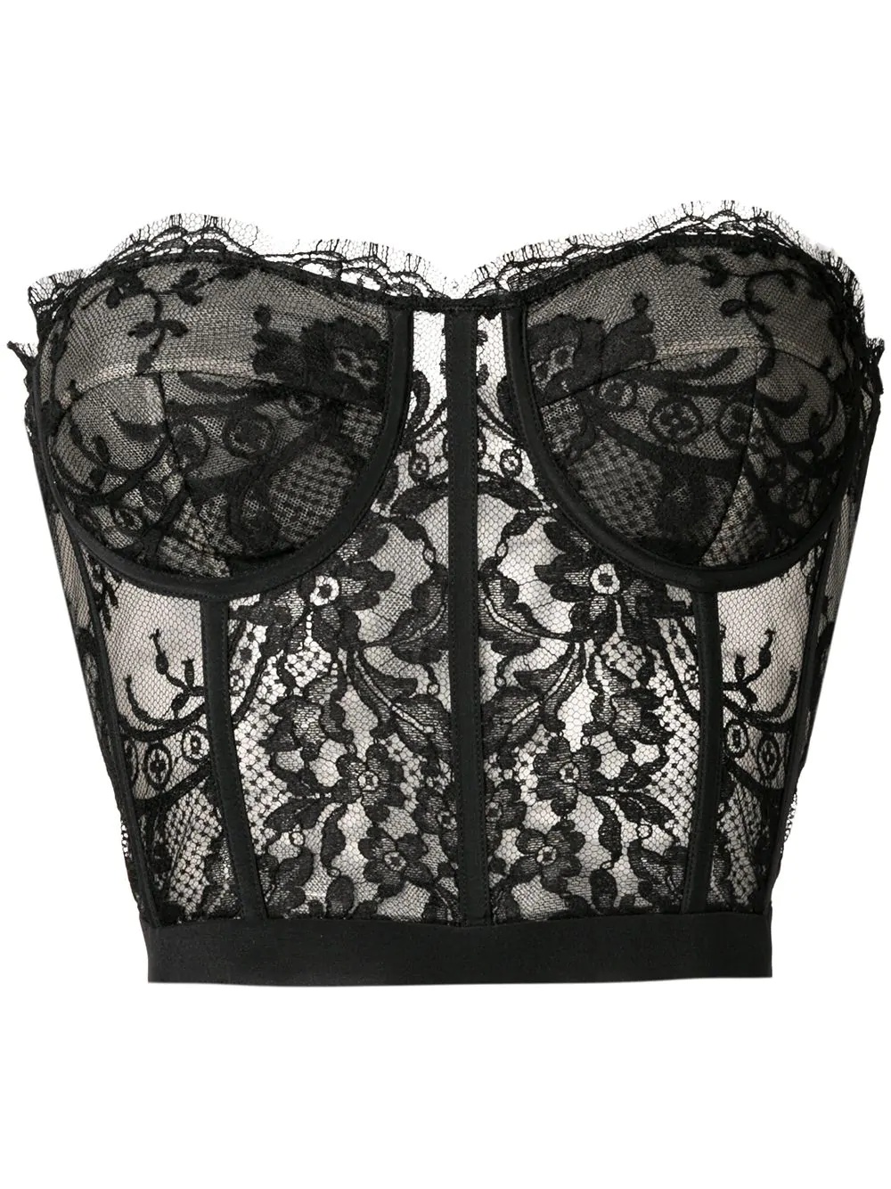 lace strapless bustier - 1