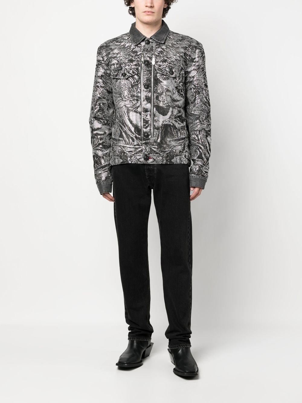 crystal-embellished jacket - 2