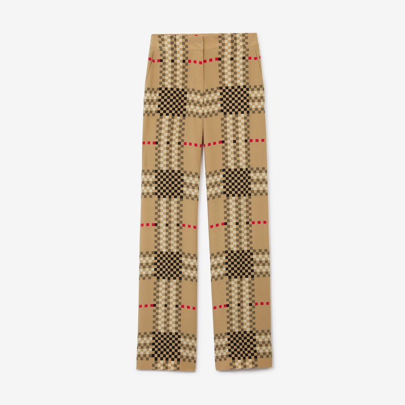 주요 특징 실크 Crepe de Chine 넓은 다리 바지 1