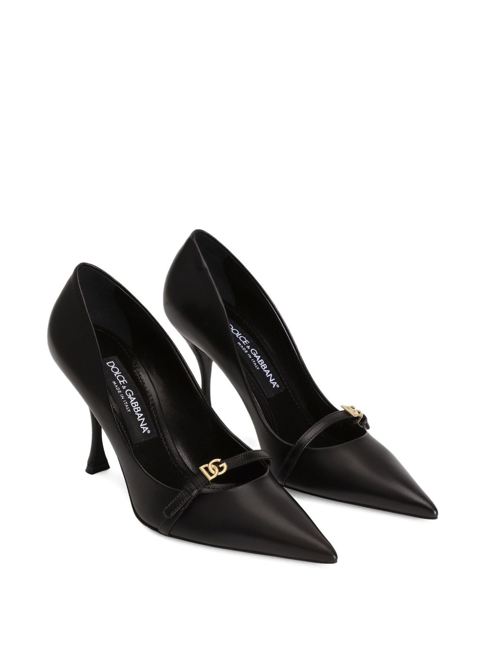 90MM leather pointed-toe pumps - 2
