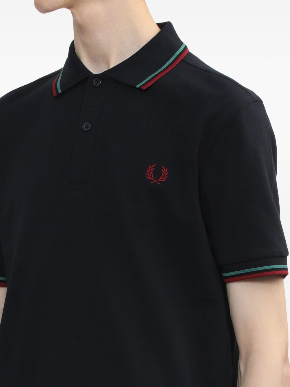 tipped-collar polo shirt - 5