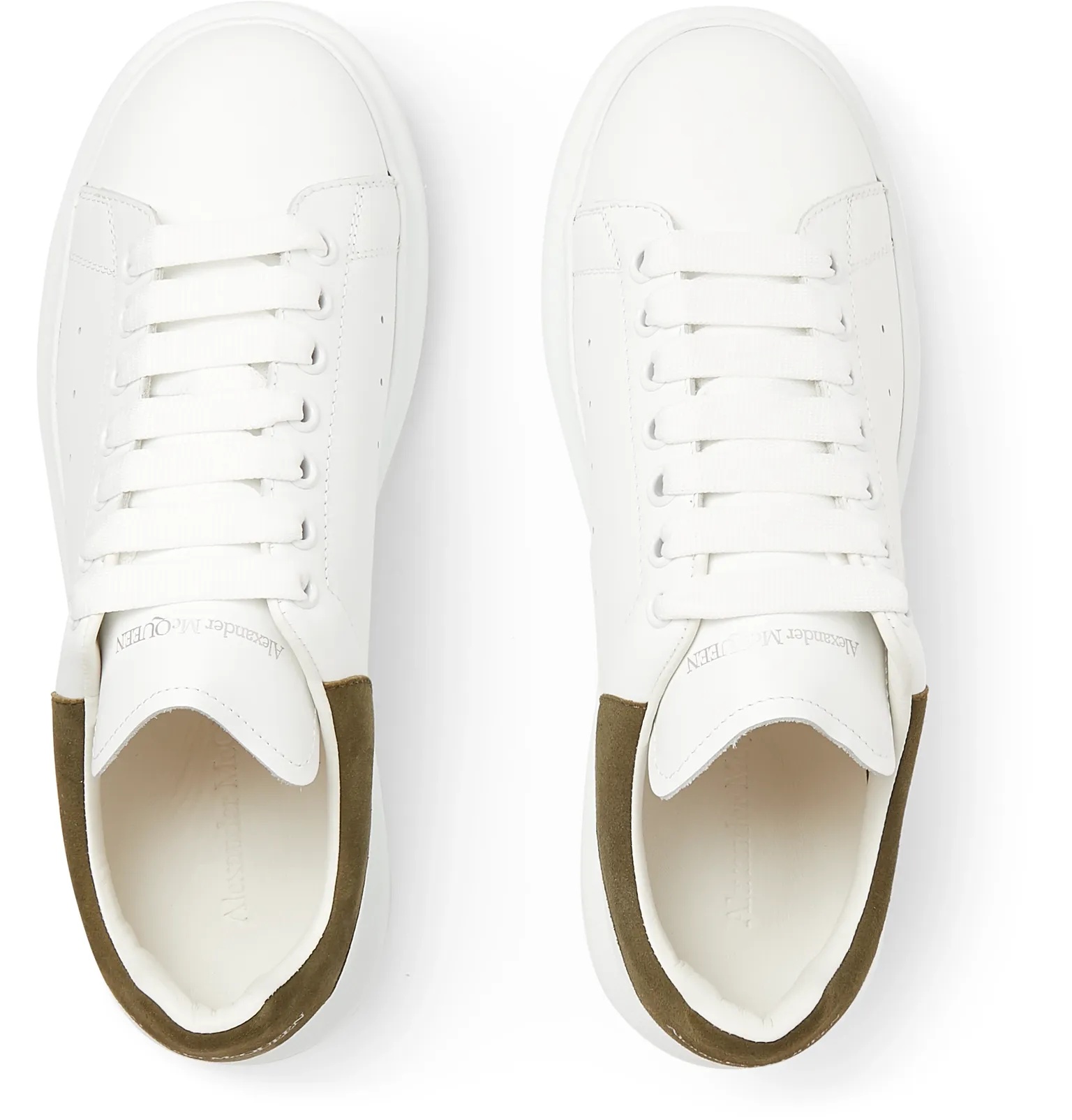 Exaggerated-Sole Leather Sneakers - 8