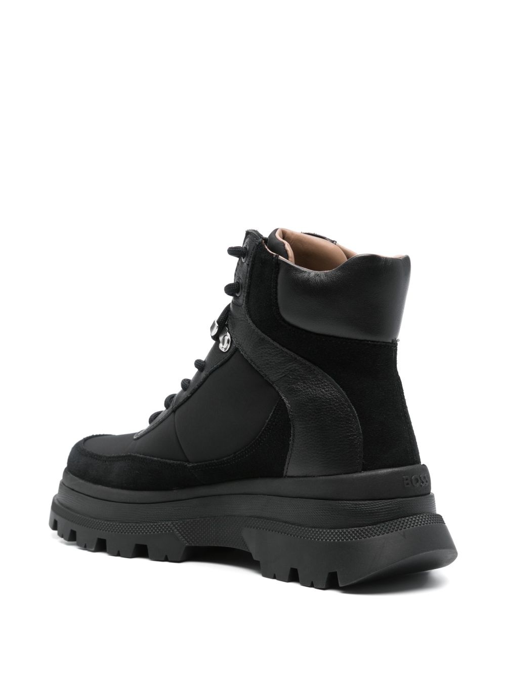 lace-up leather ankle boots - 3