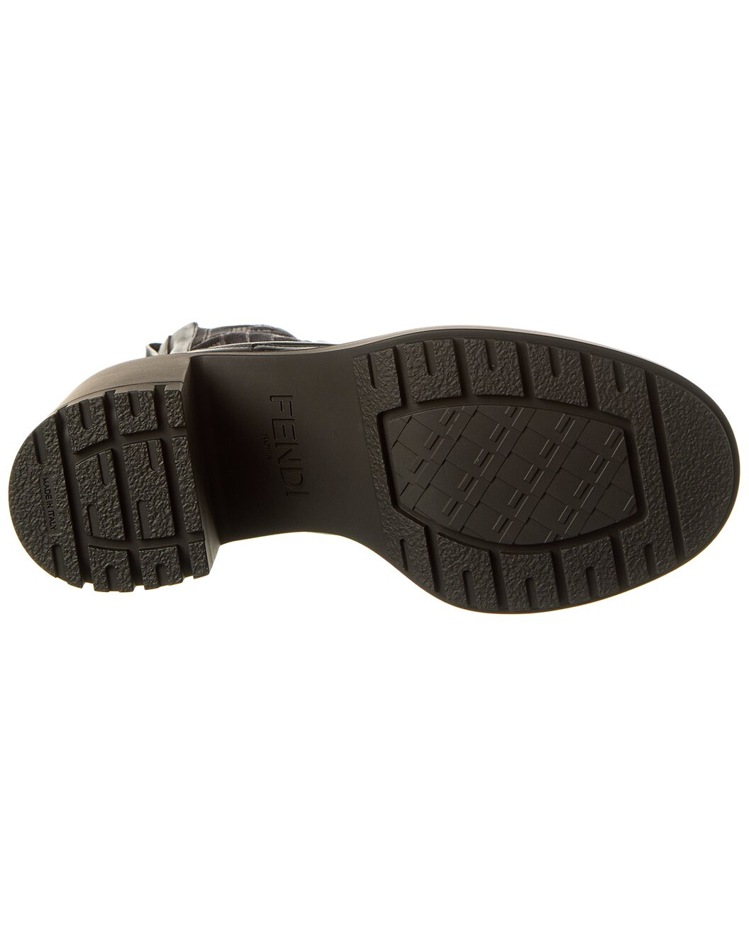 FENDI FF Logo Domino Leather Boot - 4