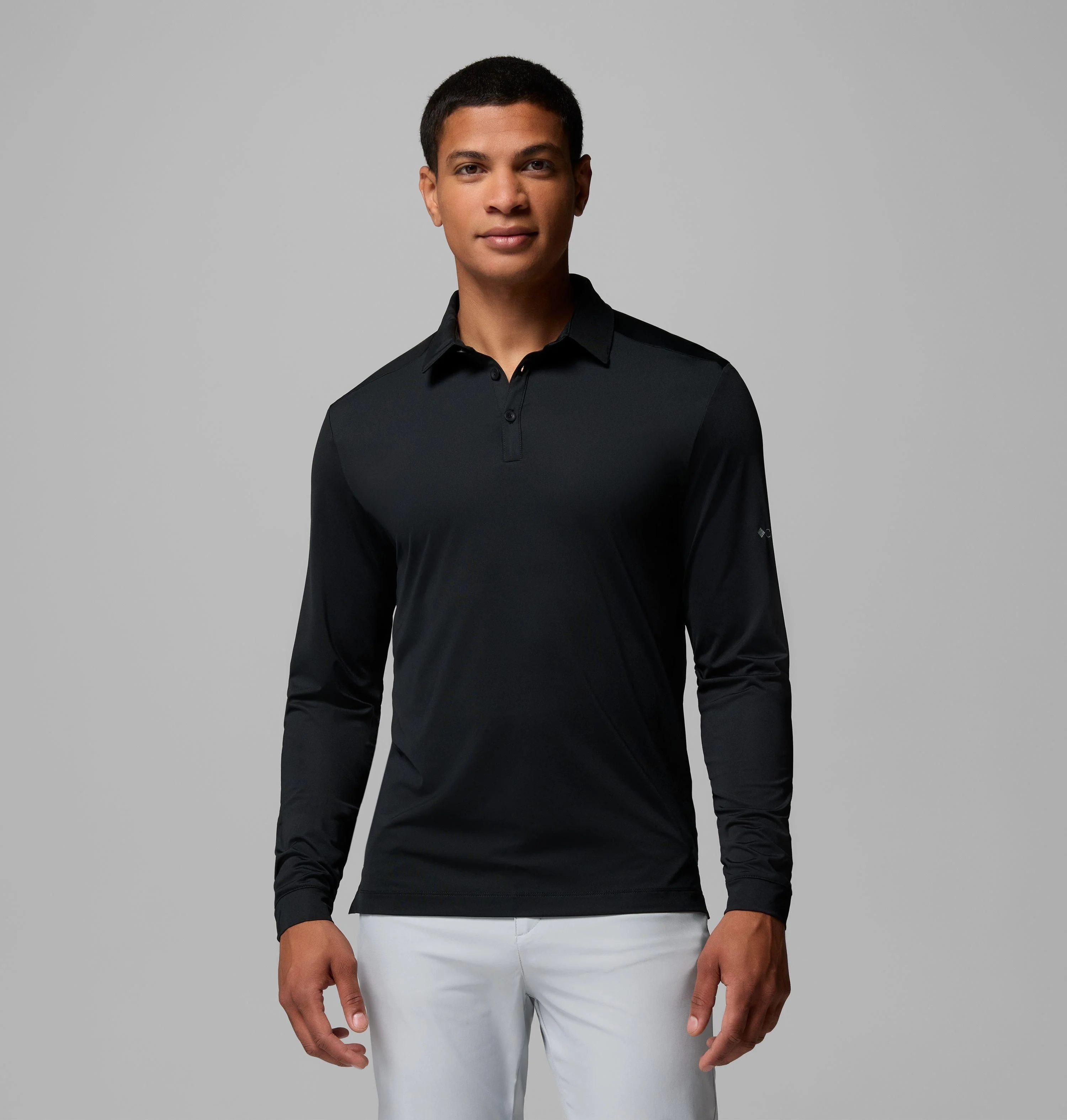Men's Omni-Wick Pin High Long Sleeve Polo - 1