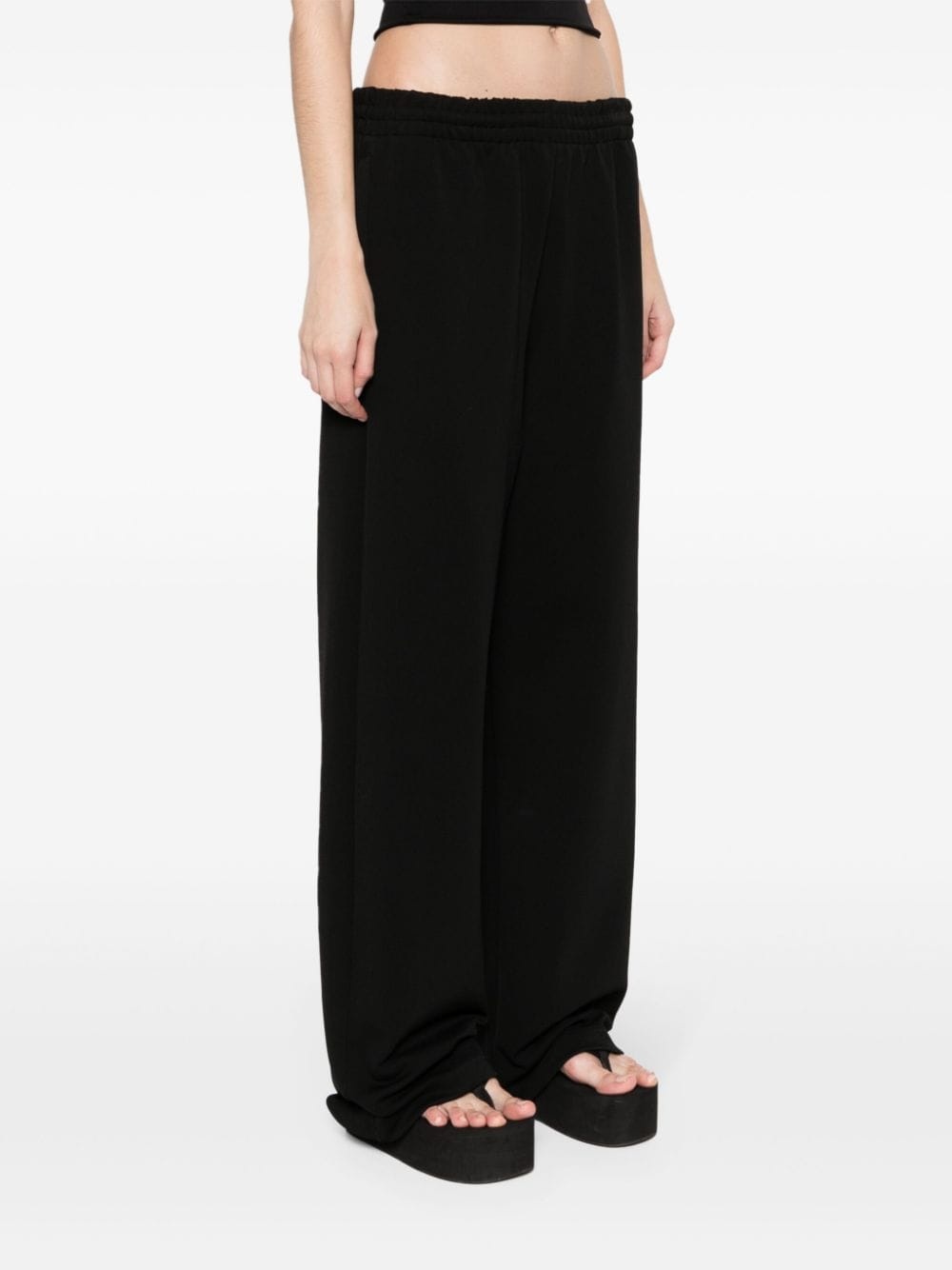 ribbed straight-leg trousers - 3