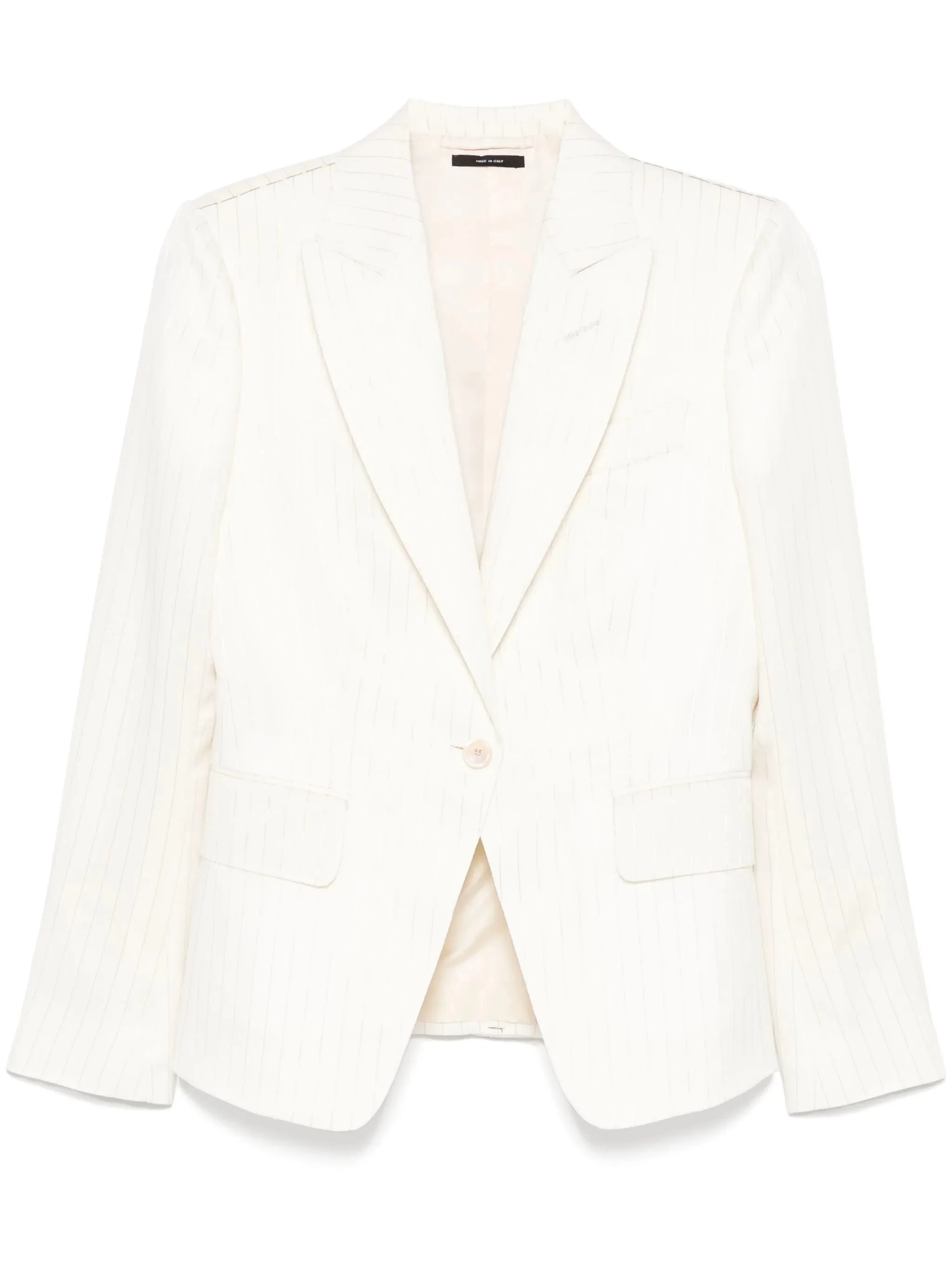 Pinstriped Blazer - 1