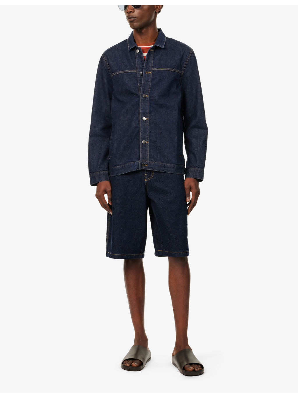 Contrast-stitch regular-fit denim jacket - 2