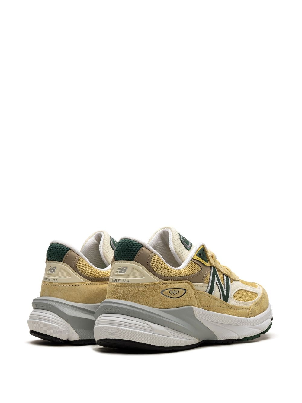 990 "Pale Yellow/Forest Green" sneakers - 3