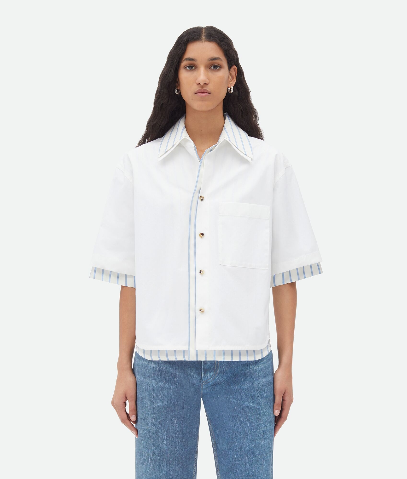 Double Layer Cotton And Silk Shirt - 1