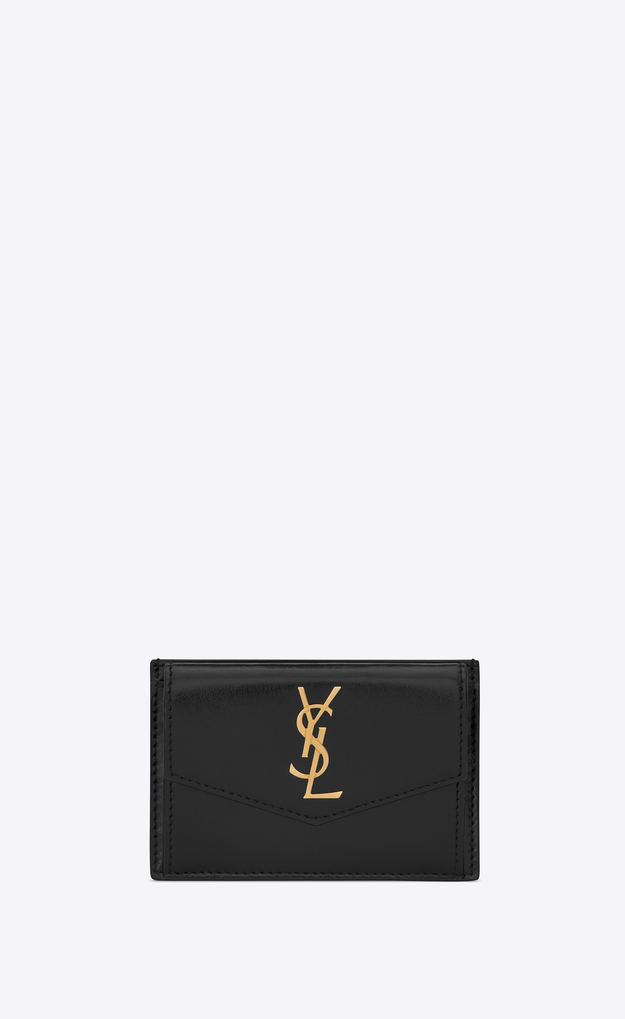 uptown card case in shiny smooth leather - 2