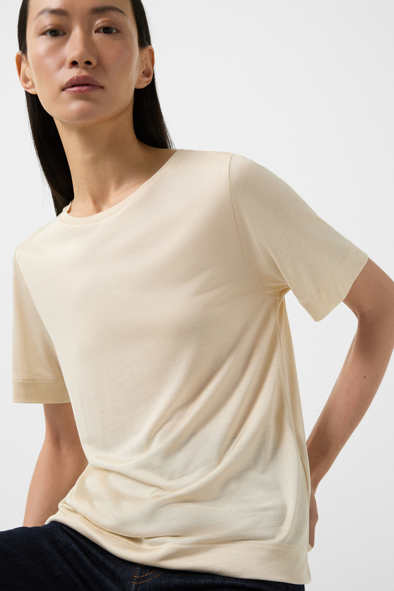 Sienna Silk top in Cream 5