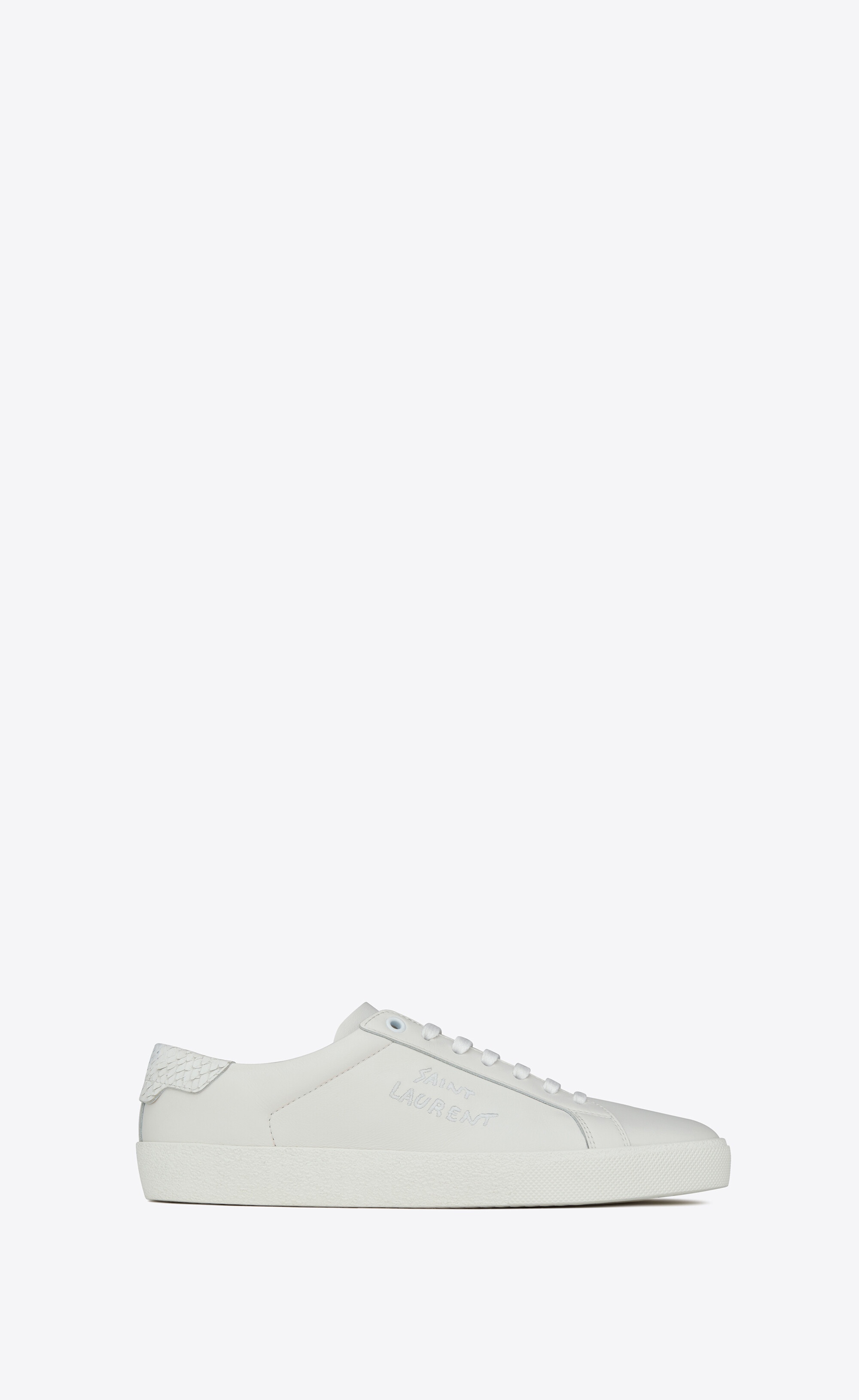 court classic sl/06 embroidered sneakers in smooth leather and python-embossed nubuck - 1