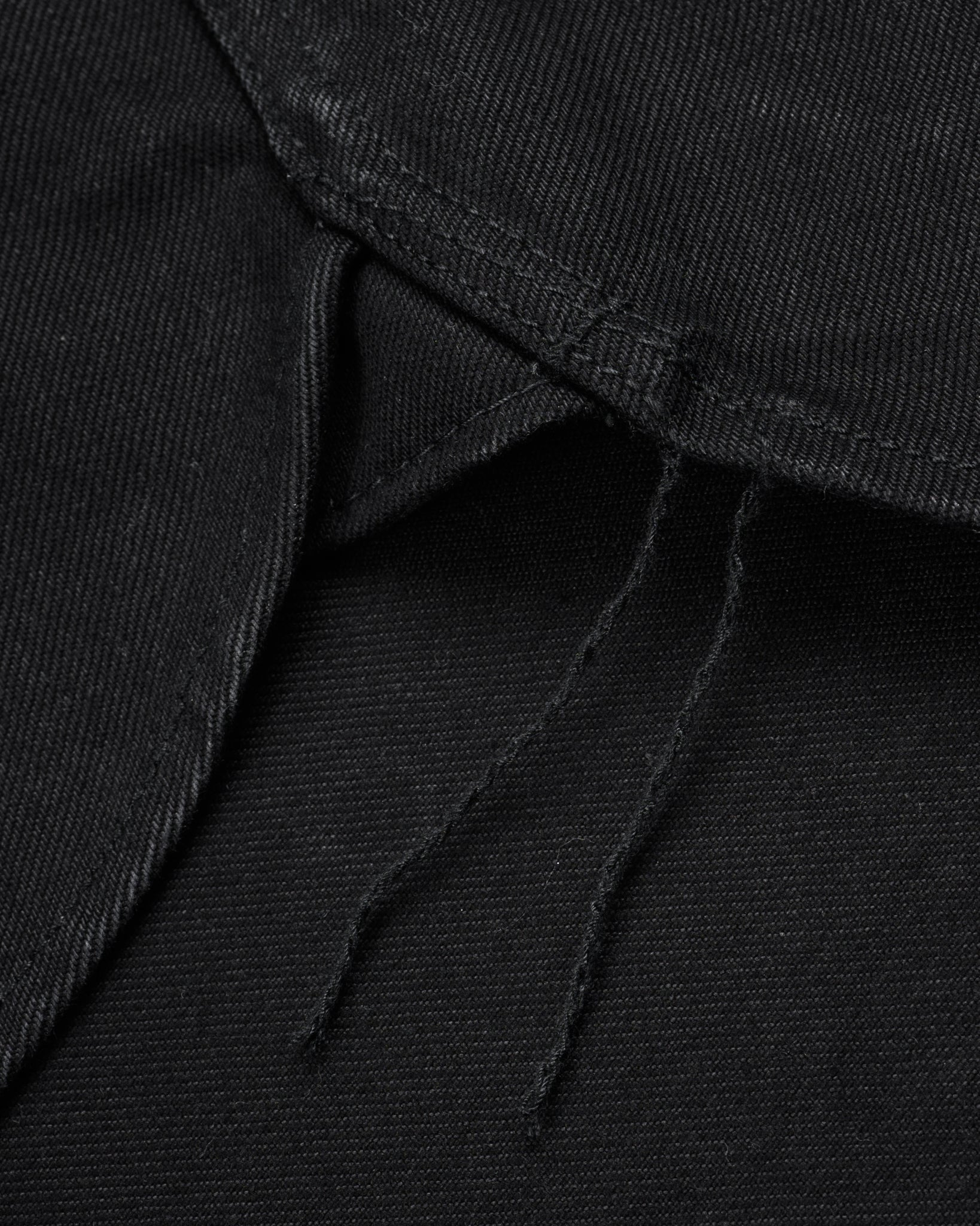 IHSH-362-BLK 16oz Non-Selvedge Denim CPO Shirt - Superblack (Fades To Grey) - 16