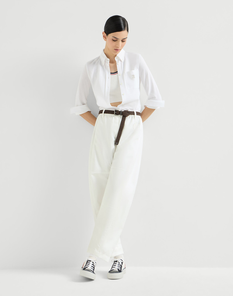 Nylon ergonomic track trousers with logo 5