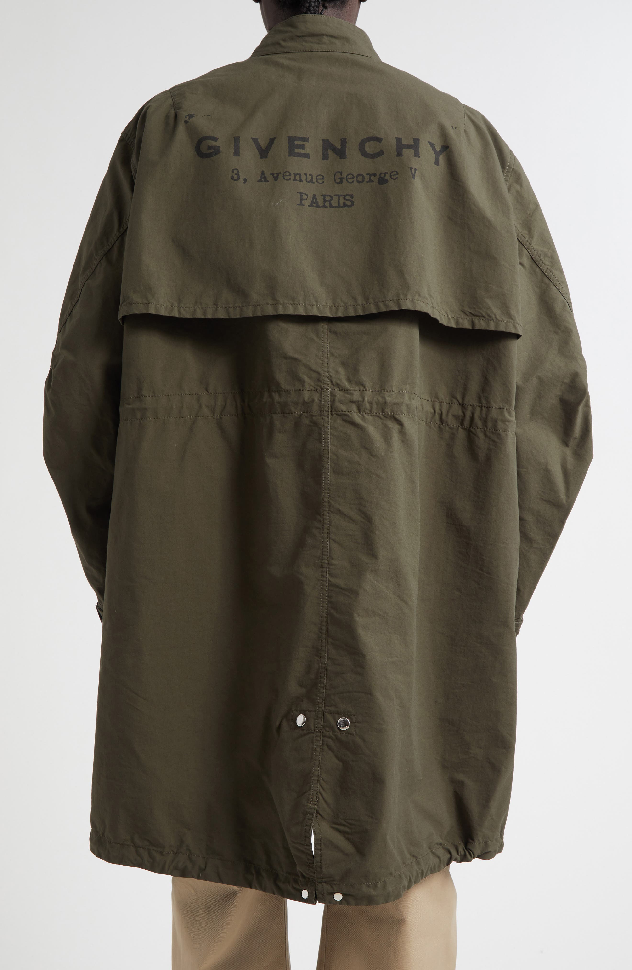 Givenchy Twisted Arm Parka in Khaki at Nordstrom - 3