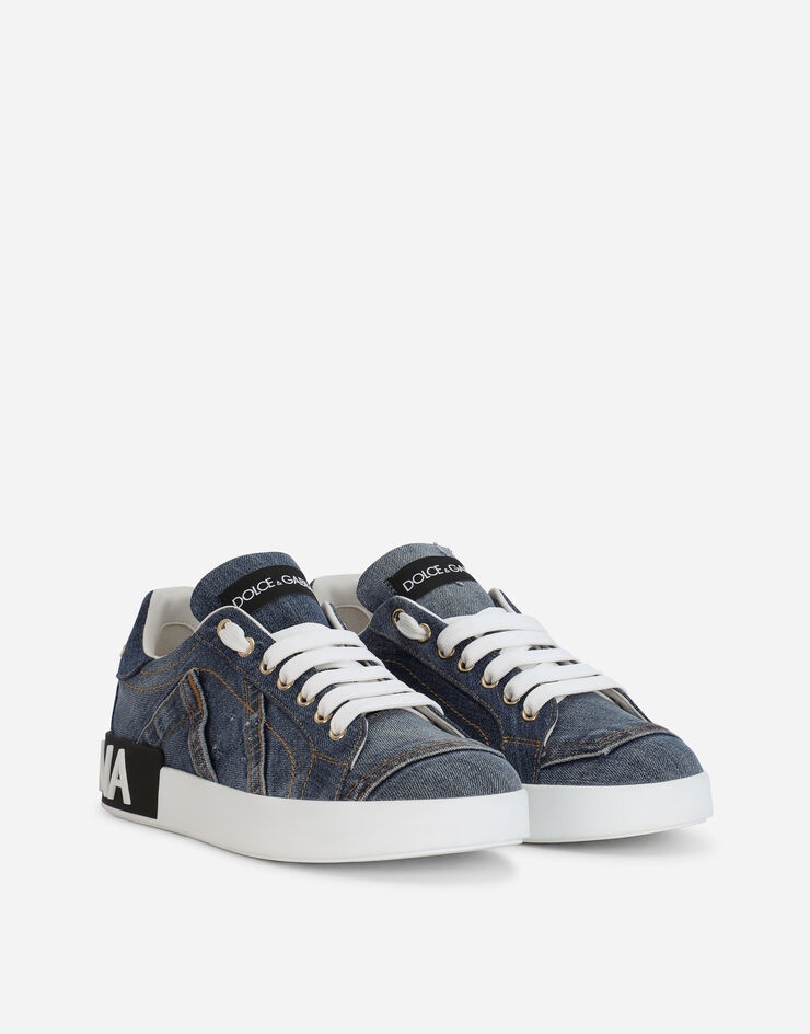 Calfskin Portofino sneakers with DG logo - 2