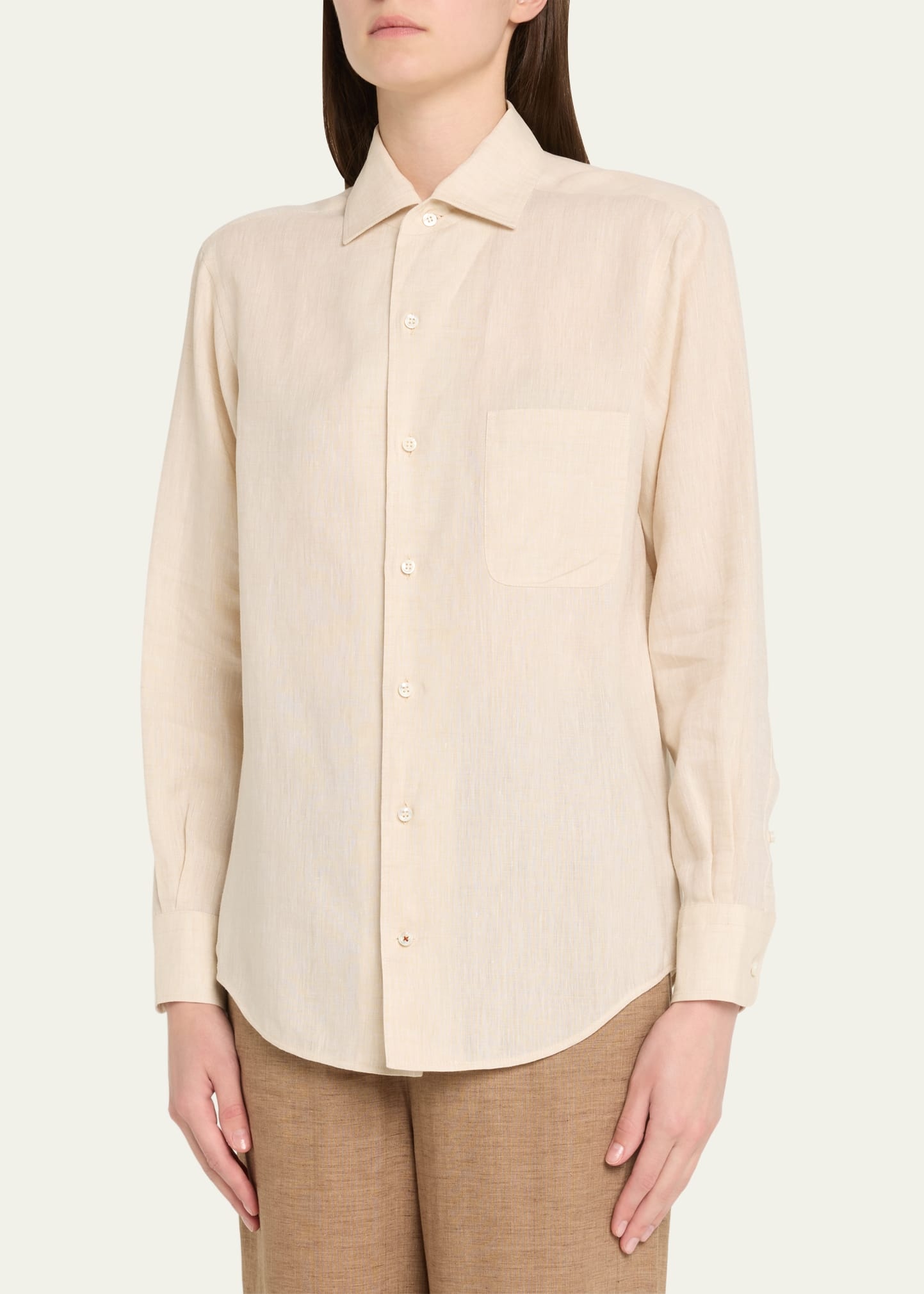Andre Button Down Linen Solaire Shirt - 4