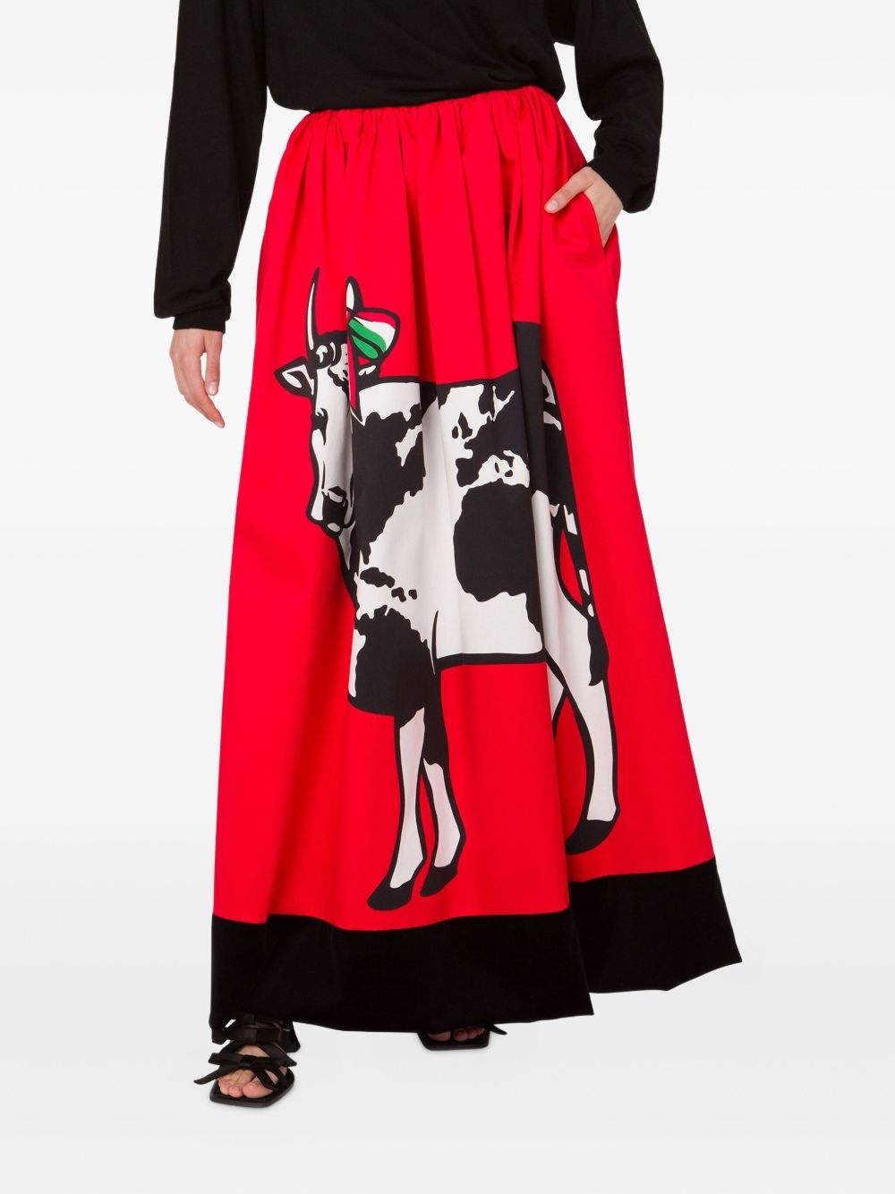 graphic-print maxi skirt - 2