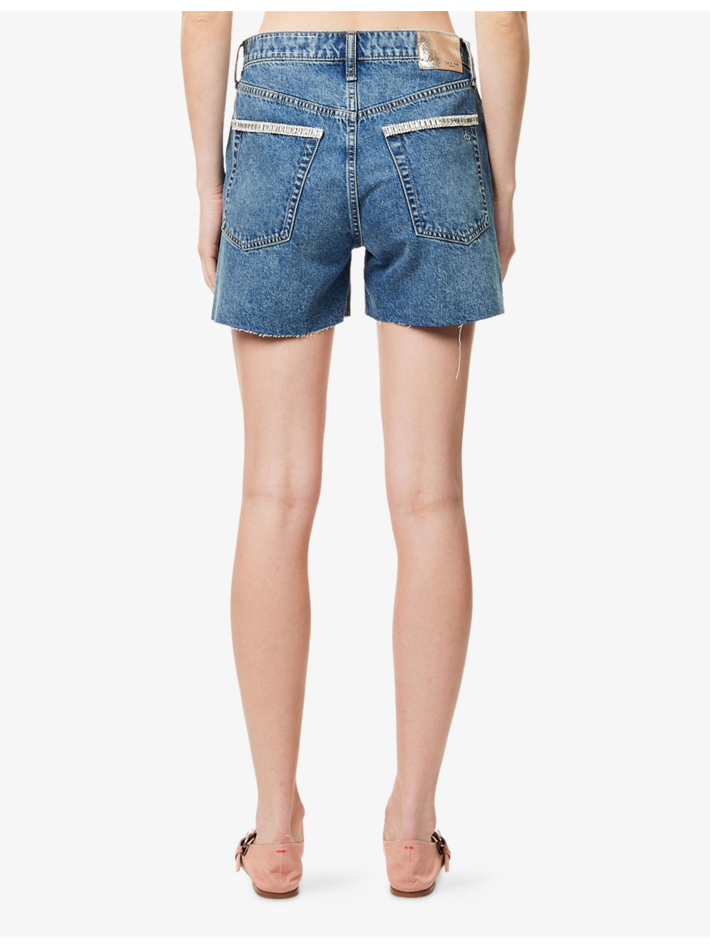 Everit Jewel Mid-Rise Denim Shorts - 4